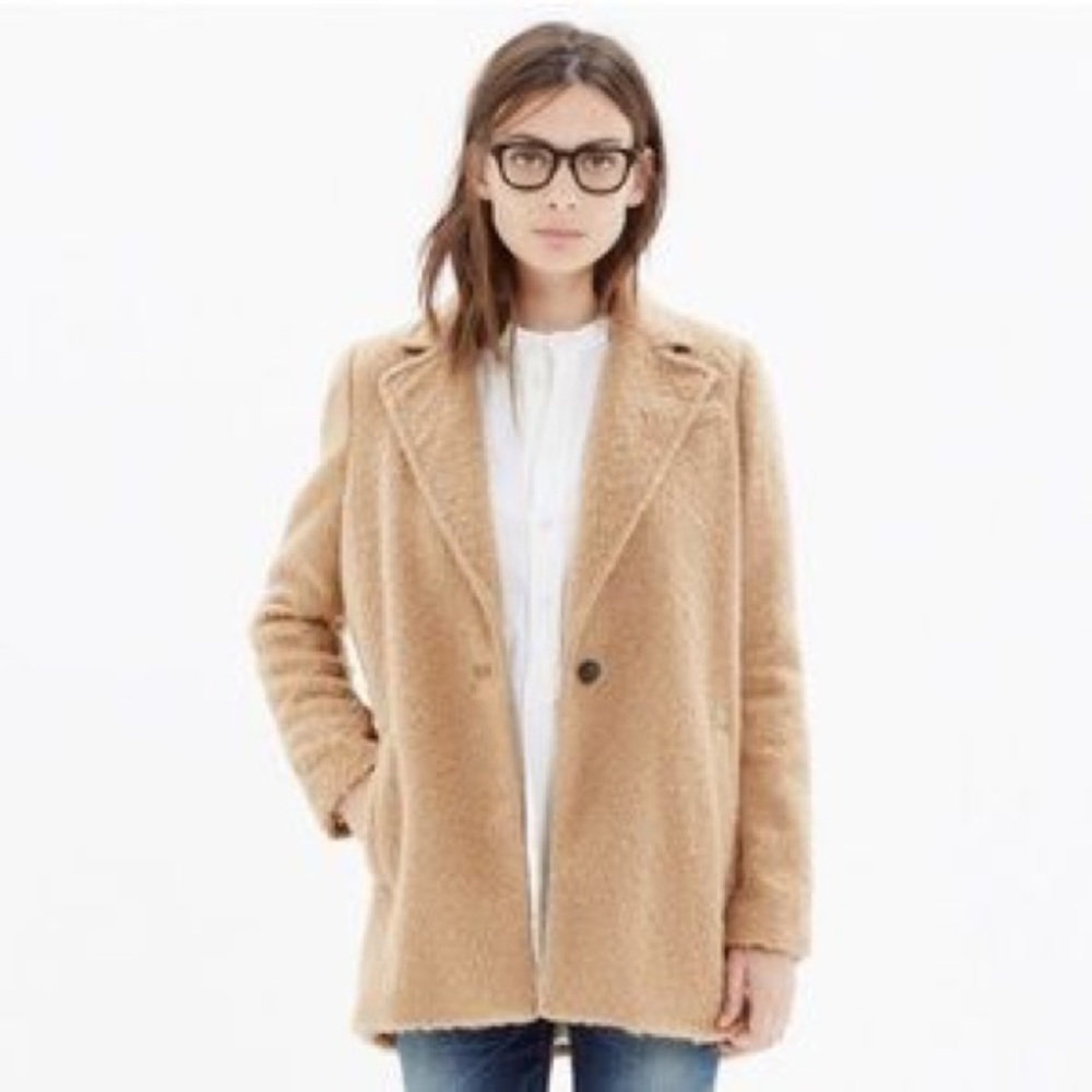 Madewell Brushed Weave Cocoon Coat
